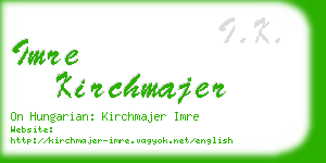 imre kirchmajer business card